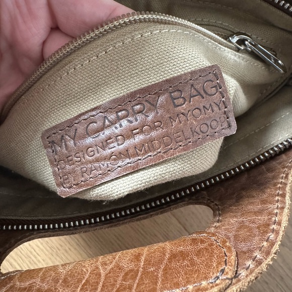 Myomy My Carry Bag - Sustainable Purses - Brown Leather - NWOT - Picture 5 of 11